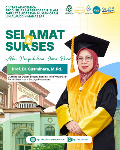 Dosen Prodi SPI Dr. Hj. Susmihara, M.Pd. Dikukuhkan sebagai Guru Besar UIN Alauddin Makassar